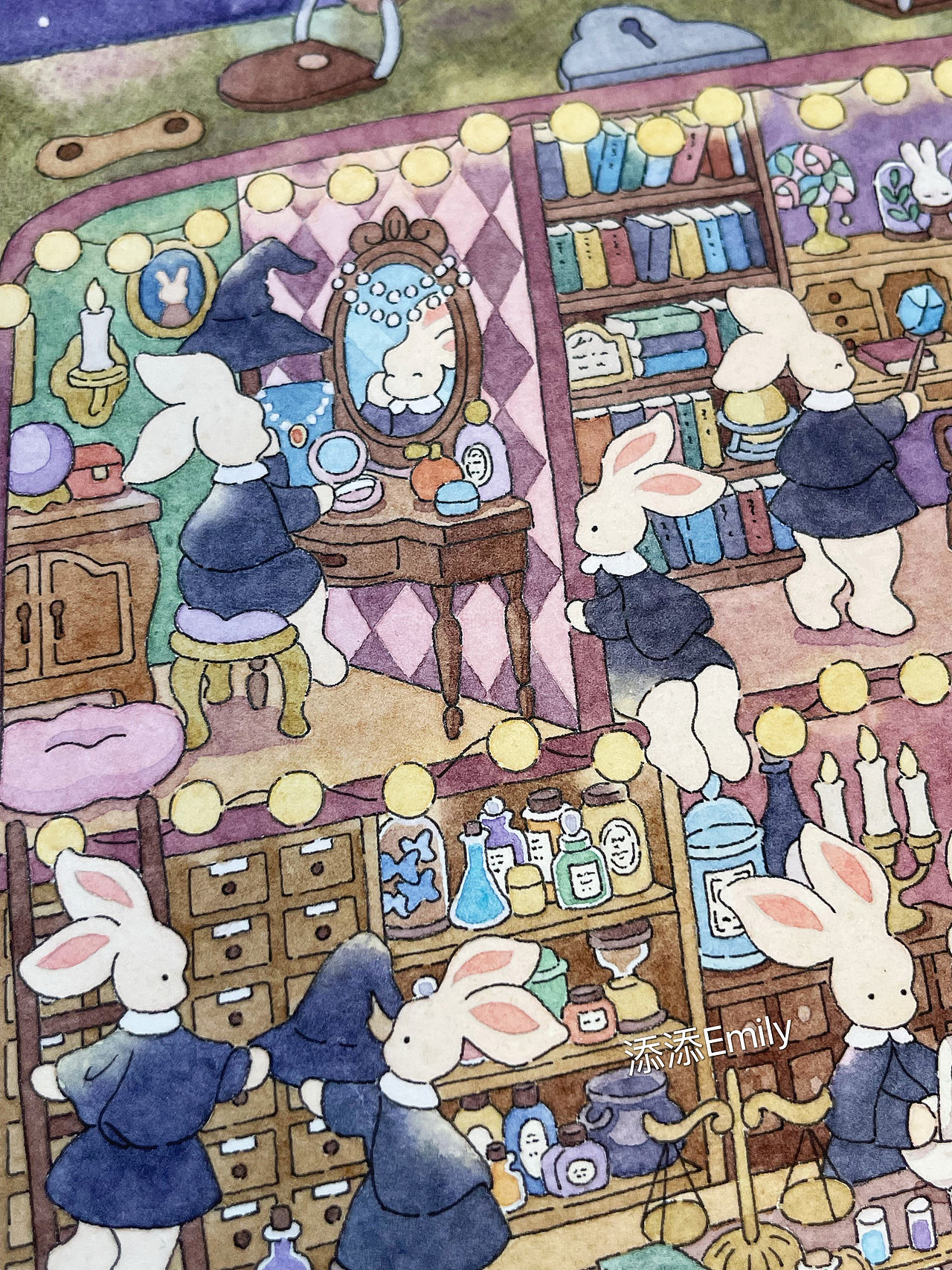 水彩｜魔法皮箱（图ZMzU4NDI1MzYw） - 绘本 - 站酷设计师添添Emily原创素材 - 站酷ZCOOL