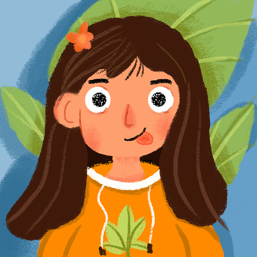 板绘-蜡笔风girl - 原创作品 - 站酷(zcool)