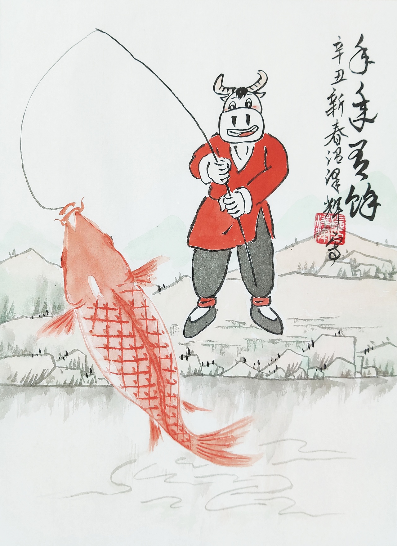 分享收藏温泽辉国画作品《悠然山水间》在福田美术馆展出温泽辉水墨画