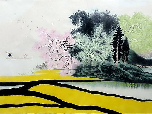 【售】《杏花春雨江南》（个人主页-ZNjgyOTAxNTY=） - 绘画 - 站酷设计师江周原创精品原创素材 - 站酷ZCOOL