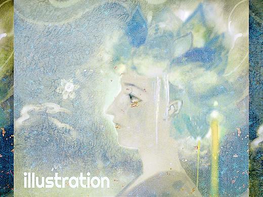数藏插画—《浮香华池》宜兴窑仿钧天蓝釉莲花式洗拟人
