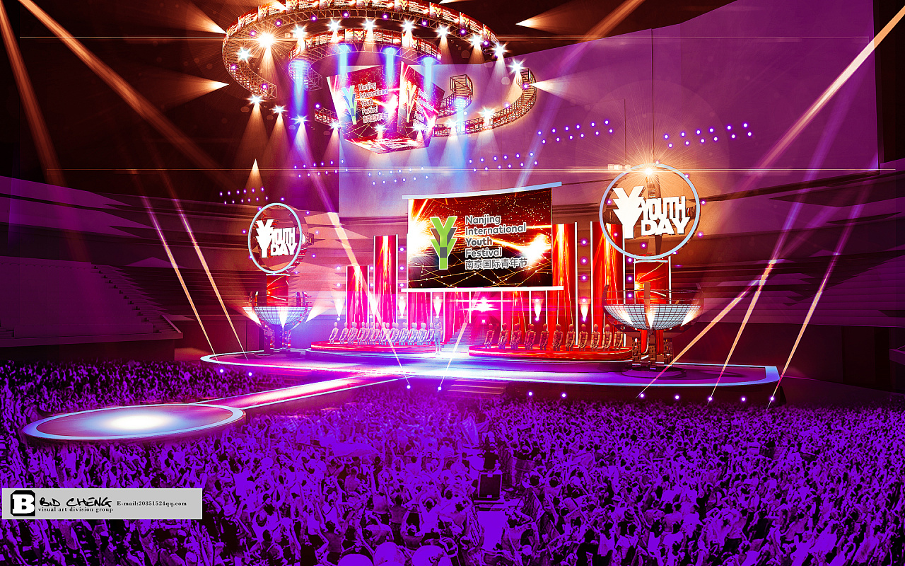 南京国际青年节闭幕式舞台设计