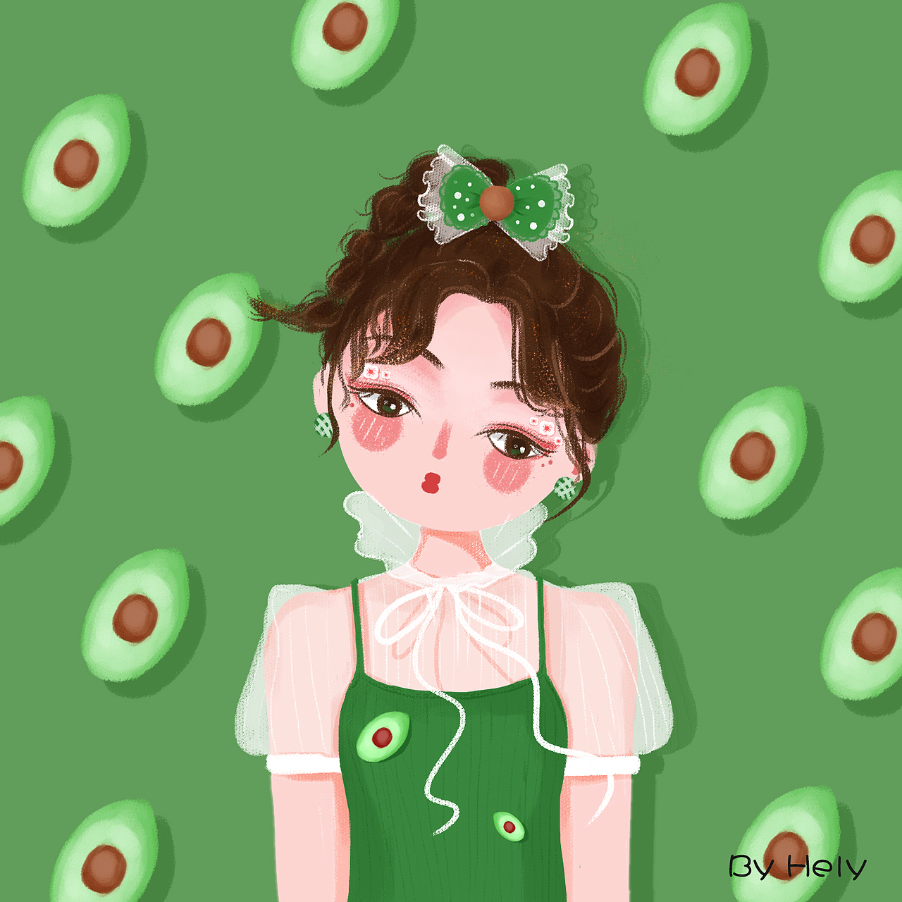 水果系列插画头像