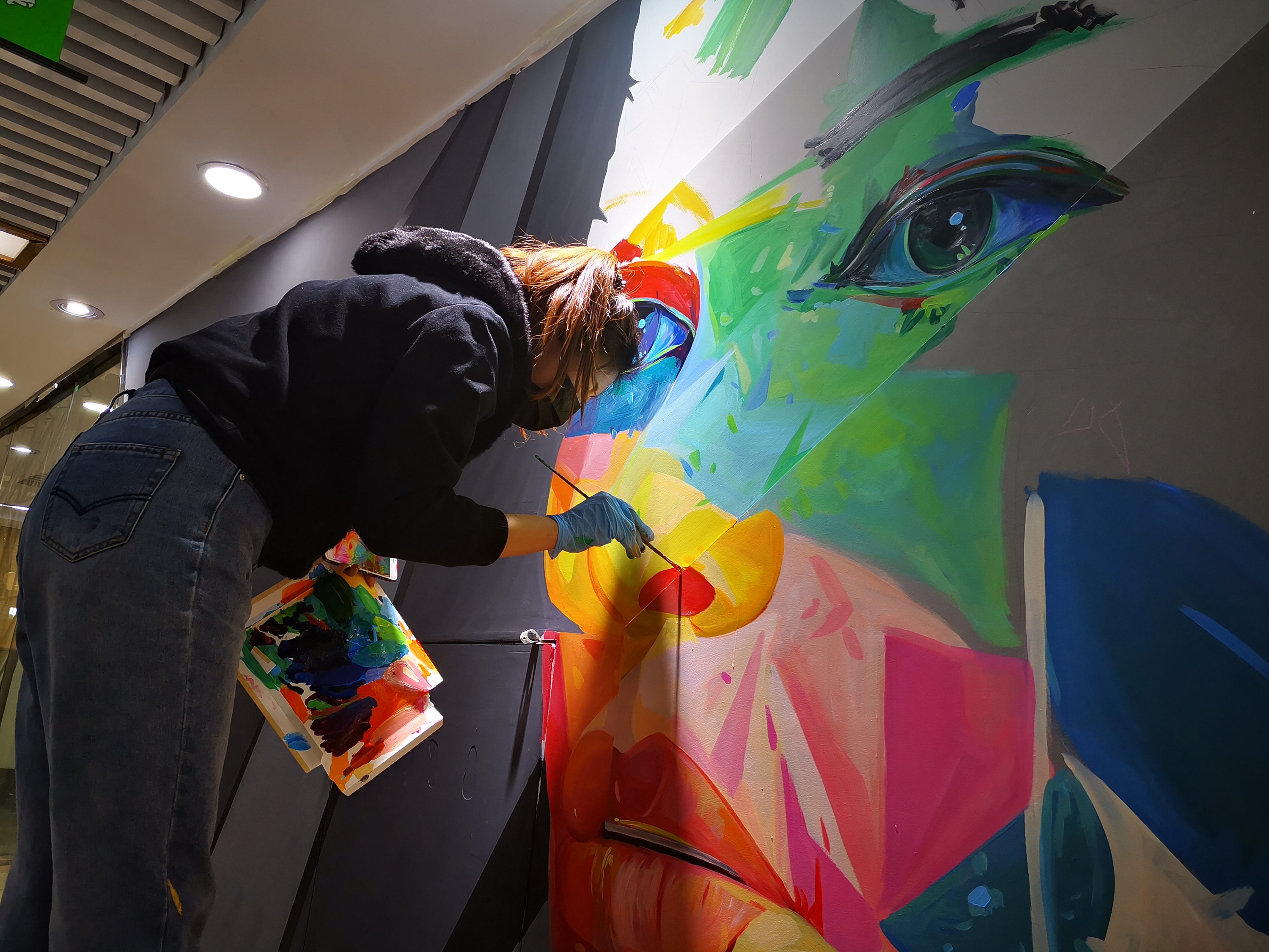 太原服装店彩绘设计施工|插画|商业插画|太原墙绘太原手绘 - 原创作品