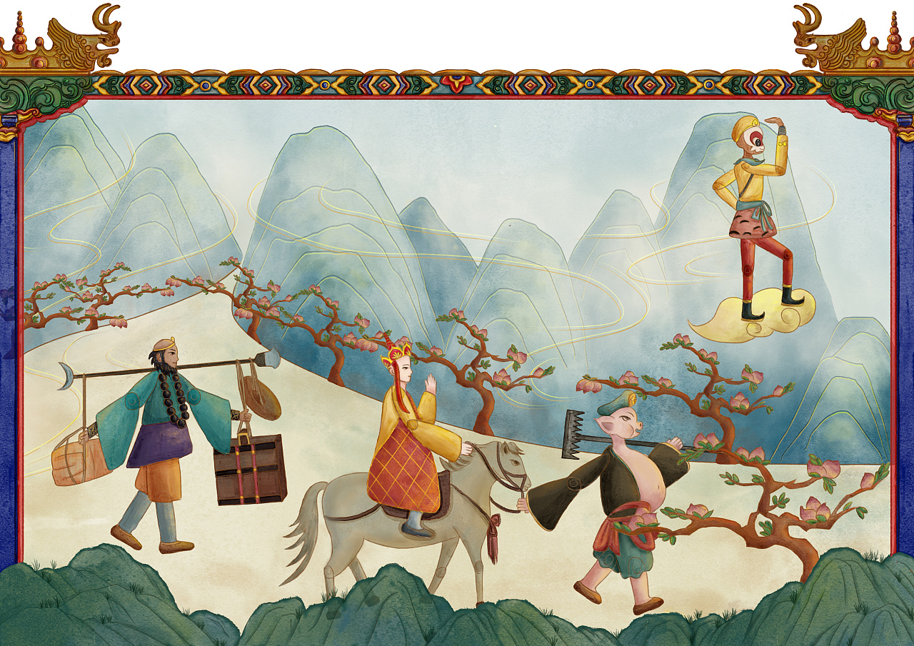 冀南皮影创作|插画|商业插画|姜茶阿茶 - 原创作品 - 站酷 (zcool)