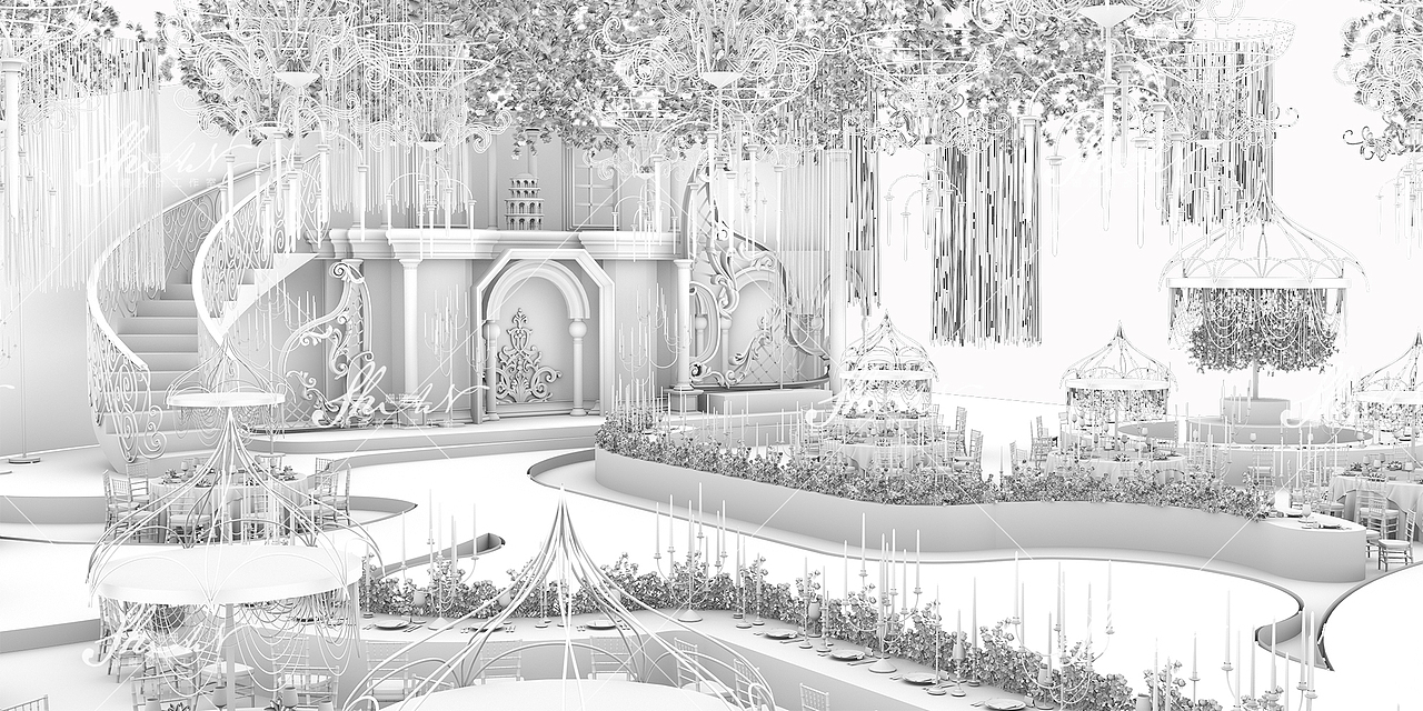 姗珊3D婚礼效果图（图ZMTQzMTgyNzYw） - 舞台美术 - 站酷设计师婚礼设计工作室原创素材 - 站酷ZCOOL