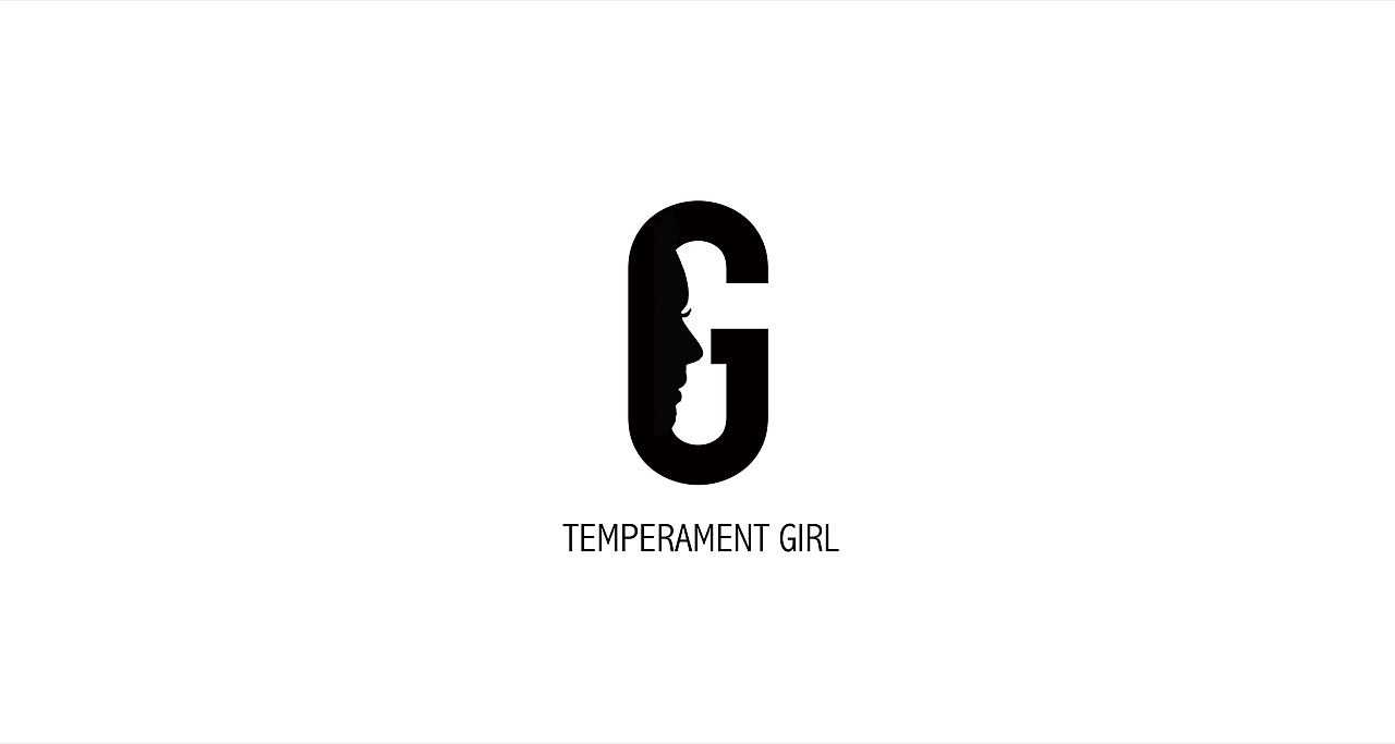temperament girl 气质女孩面膜品牌logo原创设计
