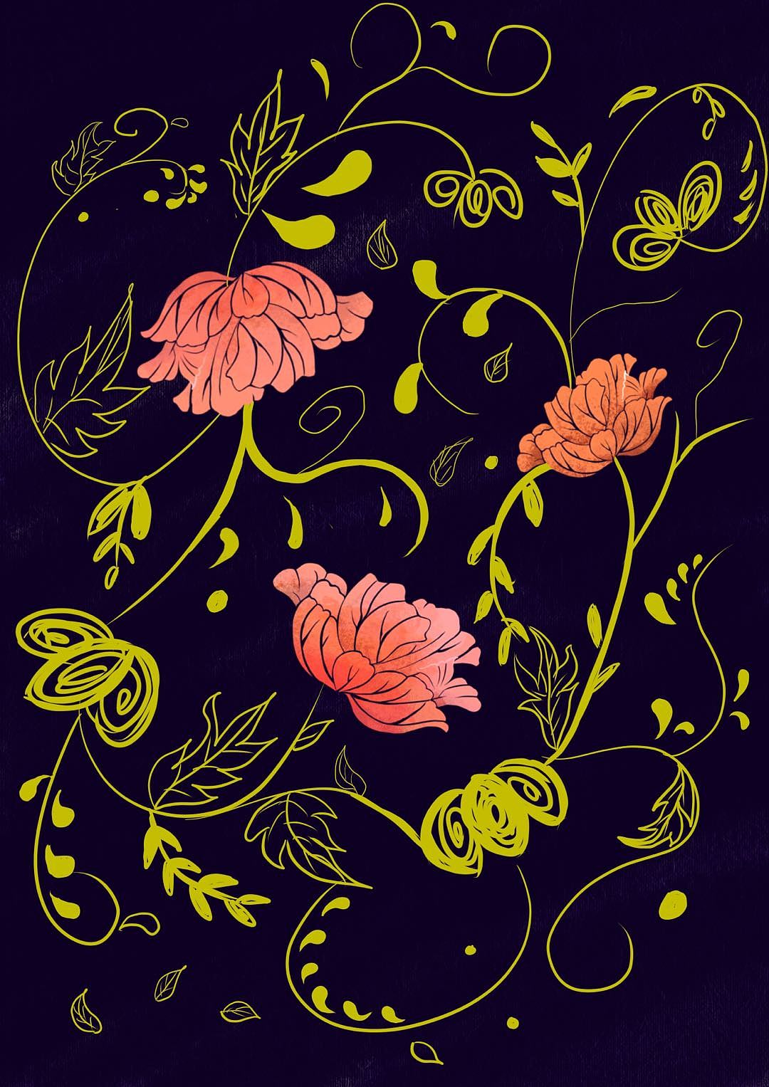 牡丹（图ZMjEzNzE1MDM2） - 新锐潮流插画 - 站酷设计师花开荼蘼又何妨原创素材 - 站酷ZCOOL
