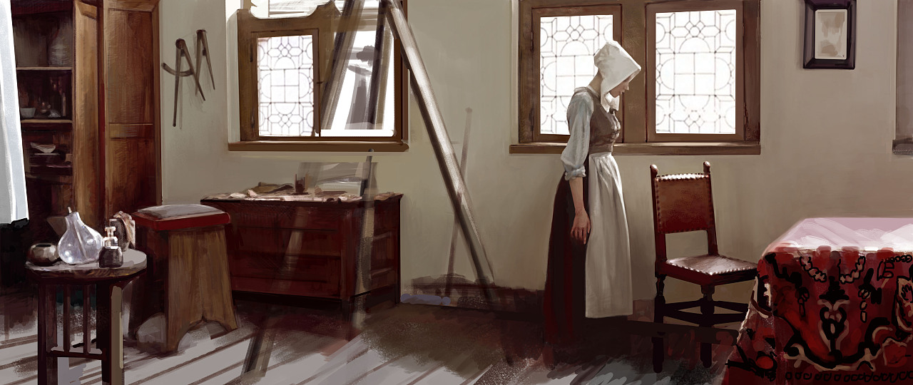 戴珍珠耳环的少女---维米尔的画室