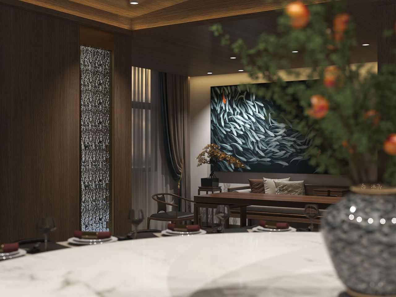 私房菜包厢效果图表现