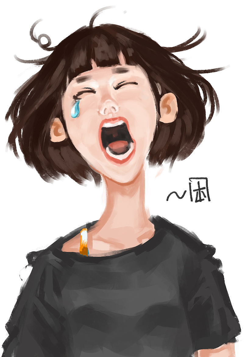 啊哈自画像（图ZMTA4MDIyOTc2） - 创作习作 - 站酷设计师六六六的六六六原创素材 - 站酷ZCOOL