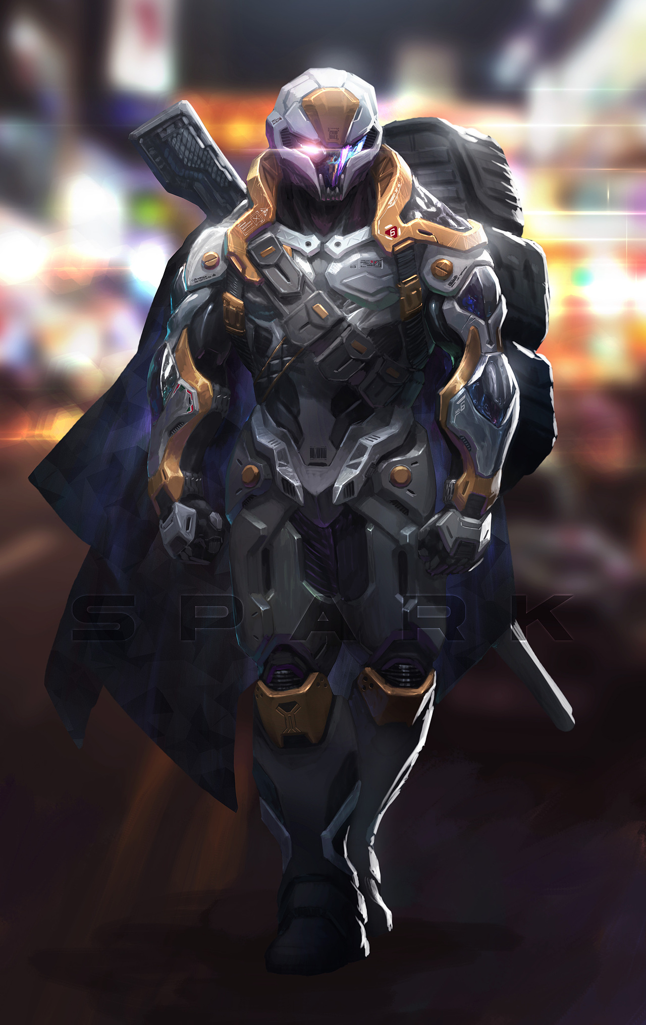 赛博朋克 士兵 附带步骤图_sparkleejay-站酷zcool