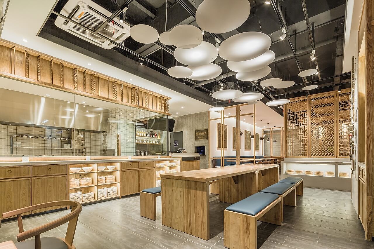 郑州天怡兴手工饺子店装修设计公司案例