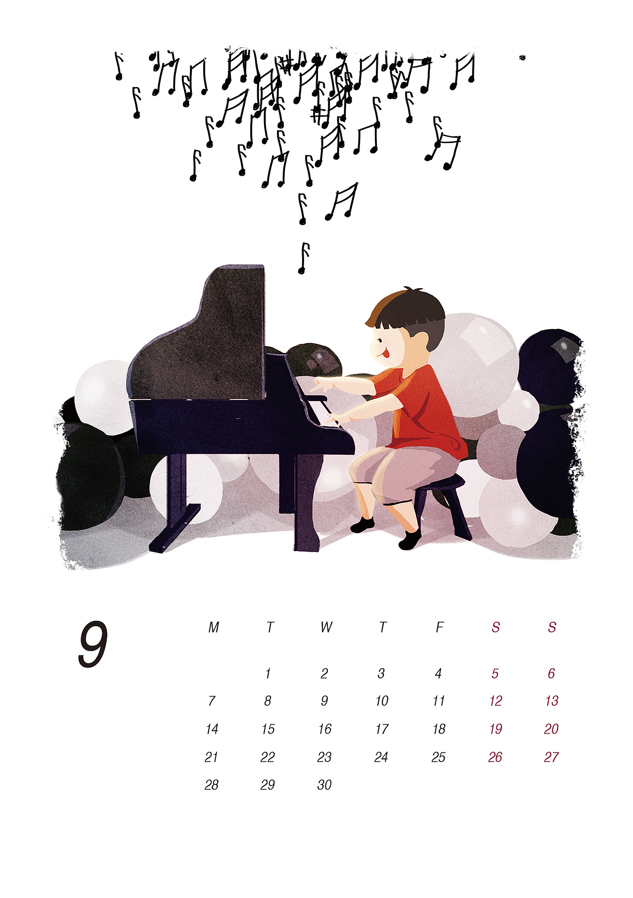 2020原创插画日历（图ZMTkwMTA4NTI4） - 商业插画 - 站酷设计师迷糊小红原创素材 - 站酷ZCOOL