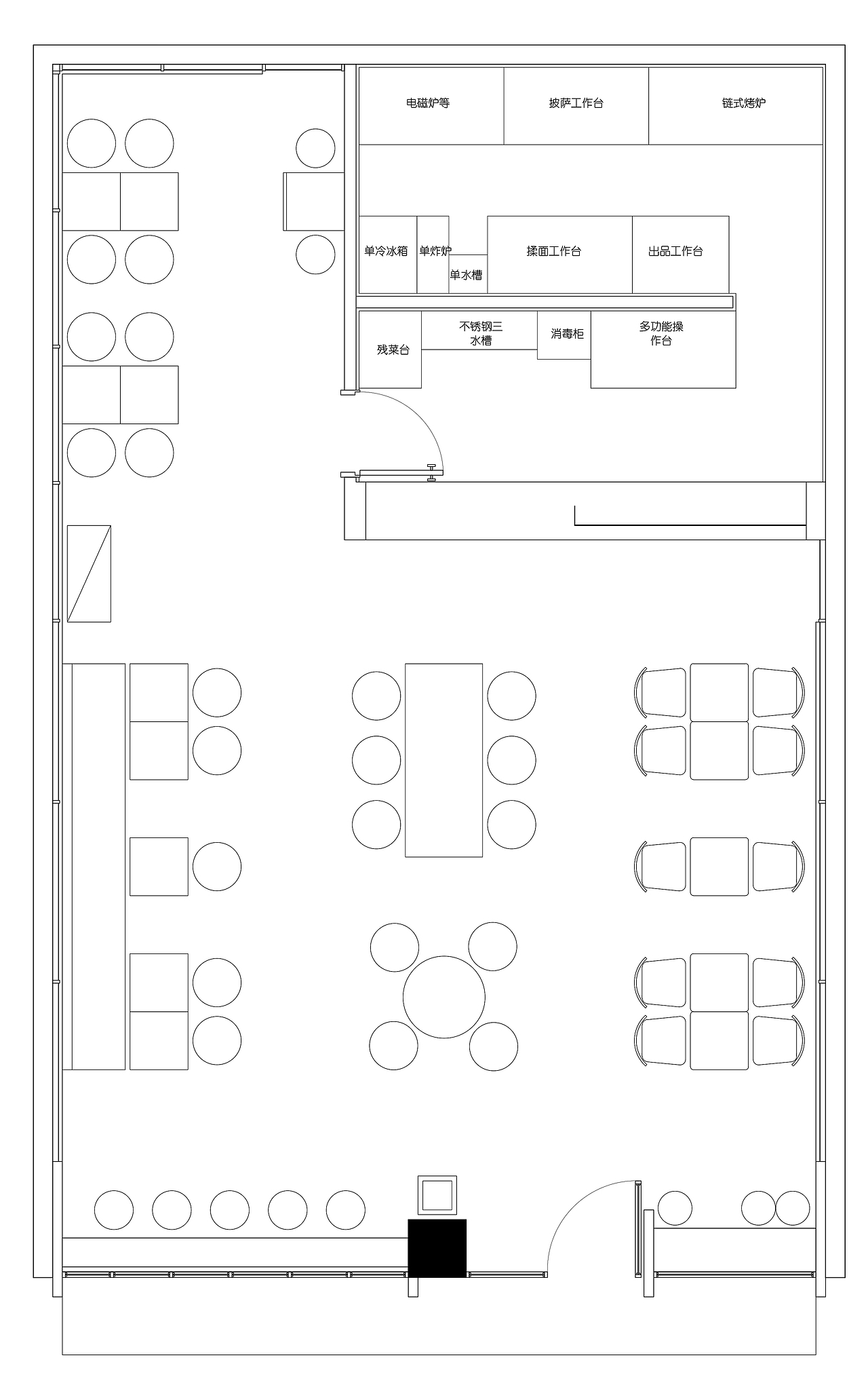 拉丝维斯披萨店室内设计