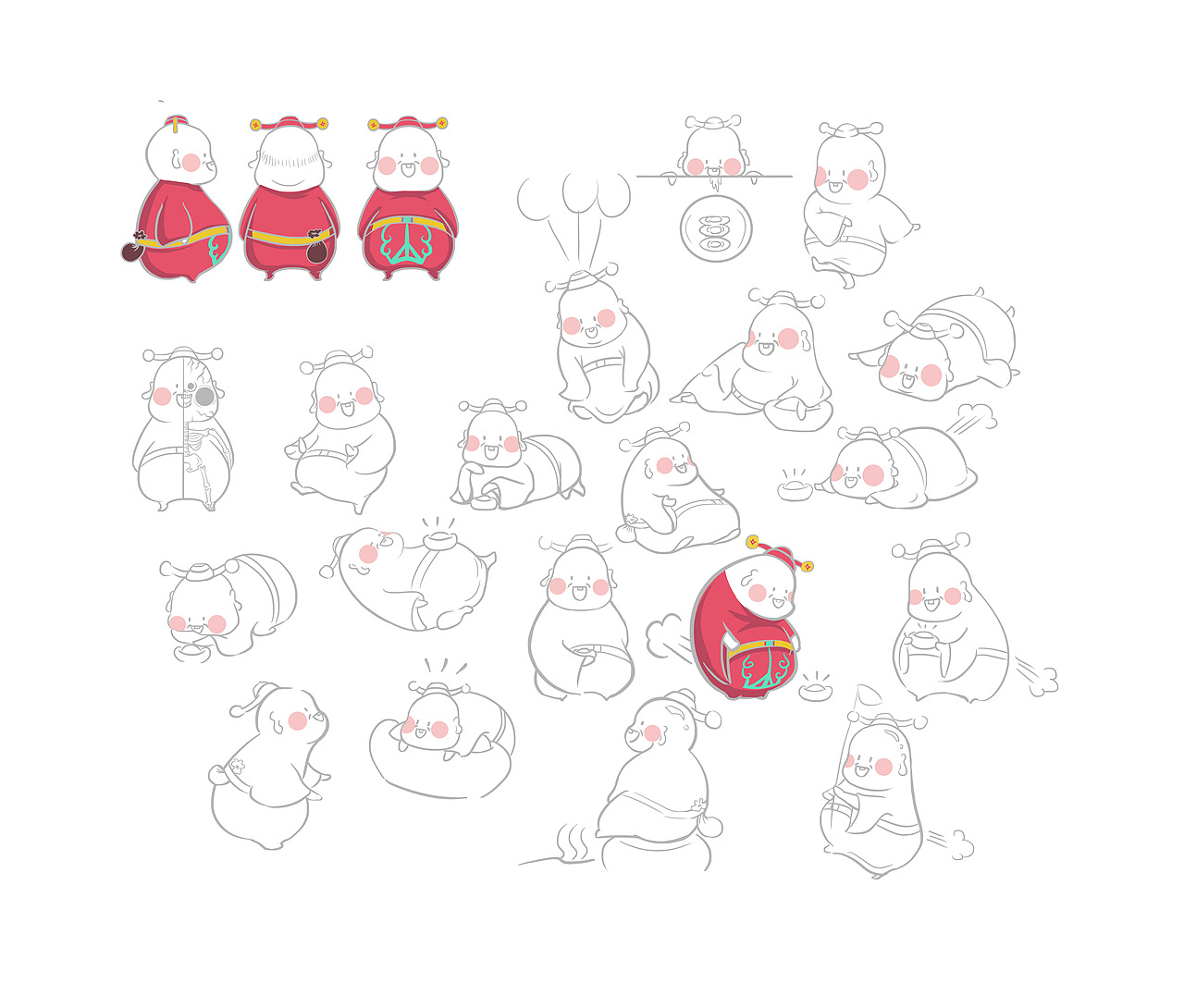 原创作品——汤圆财神（图ZNjYzOTk1MjA=） - IP形象 - 站酷设计师yuki850原创素材 - 站酷ZCOOL