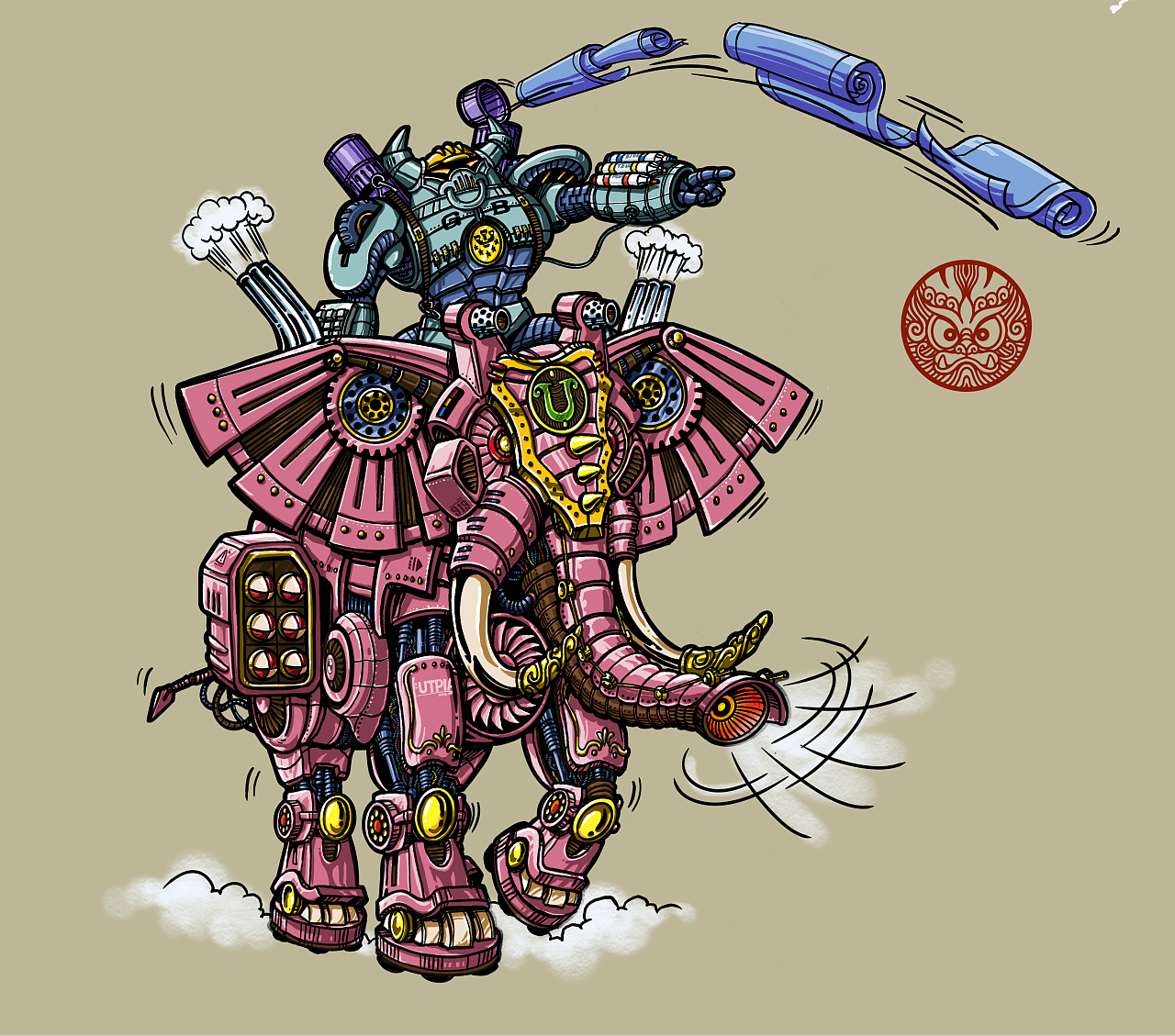 牛哥机械兽系列|插画|创作习作|风再起09 - 原创作品 - 站酷 (zcool)