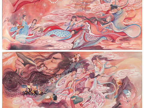 国风插画《南柯一梦》