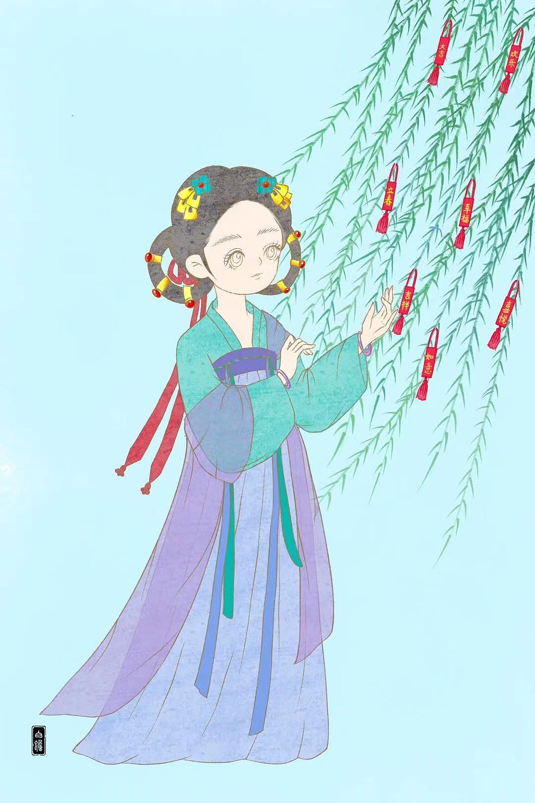 立春Q版拟人（图ZMzI5Mzk3MjI4） - 其他 - 站酷设计师白蟾RAN原创素材 - 站酷ZCOOL