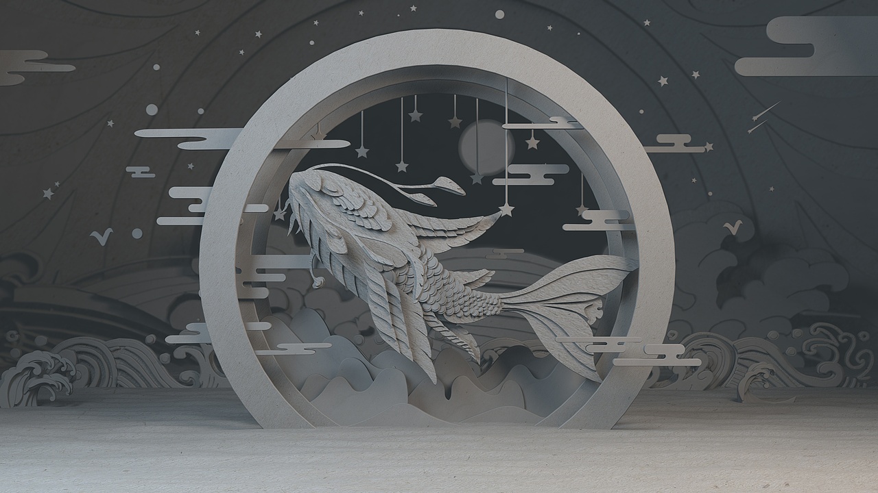 C4D和Ai结合尝试创作中国风的Adobe启动界面（图ZMTIyNDI3NTMy） - 品牌 - 站酷设计师GoldenFlash原创素材 - 站酷ZCOOL