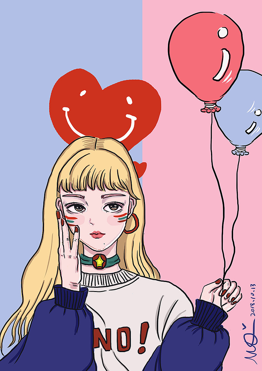 少女插画系列一