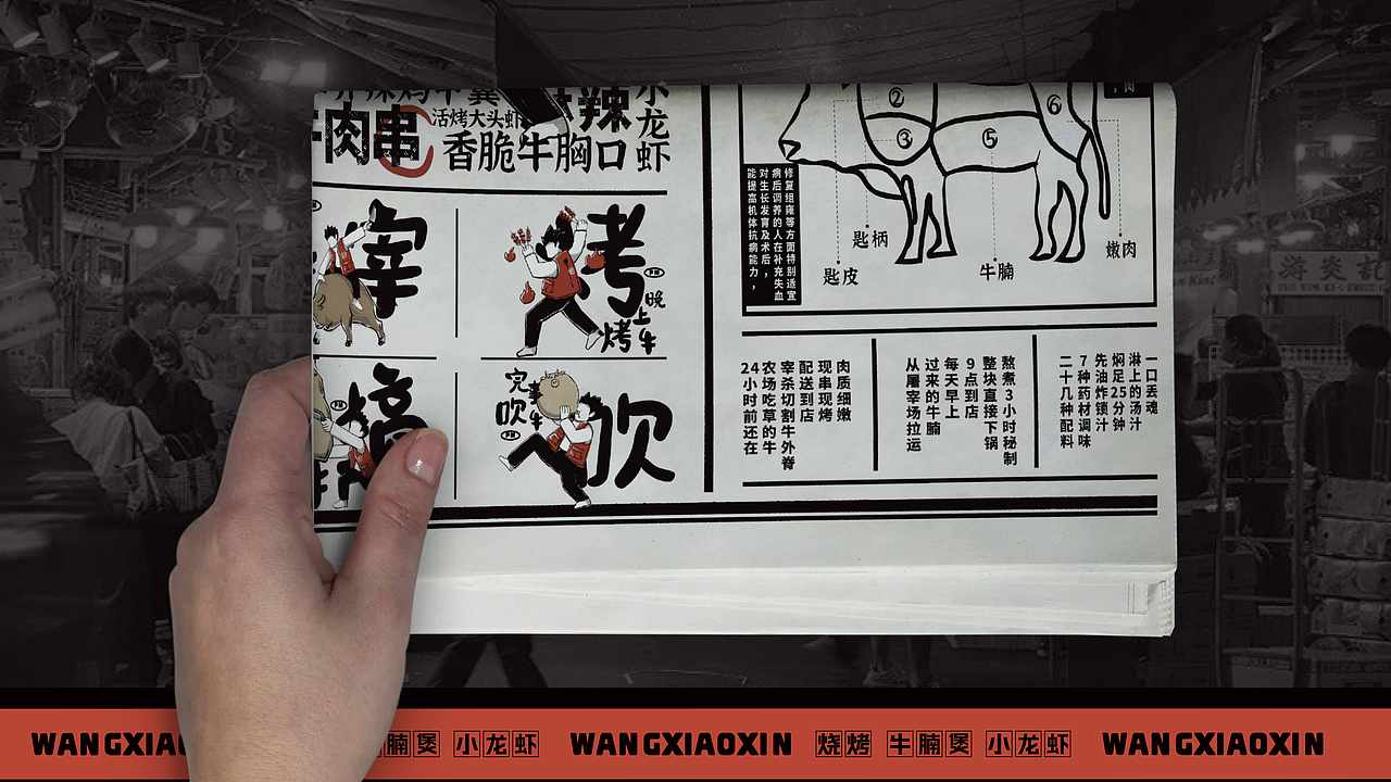 【王小新·只烤热鲜牛】烧烤全案策划设计