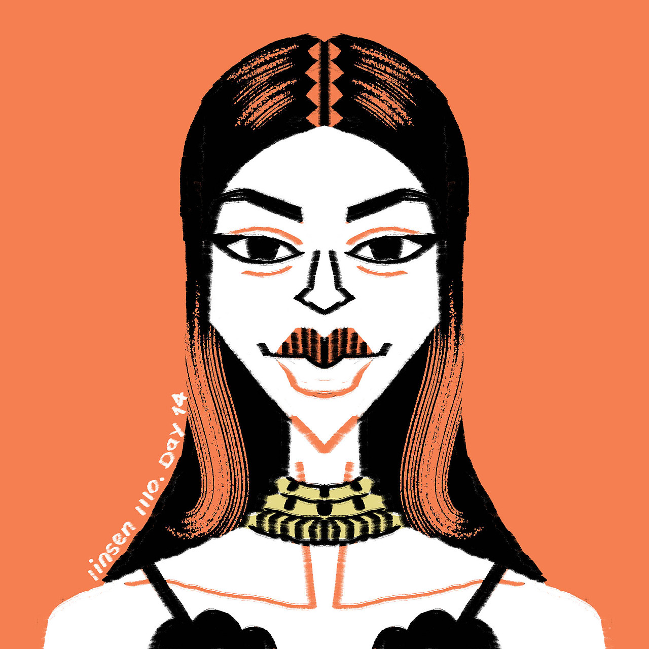 2024年1月肖像插画打卡记录（图ZMzYxNTk0MzQw） - 商业插画 - 站酷设计师林森插画原创素材 - 站酷ZCOOL