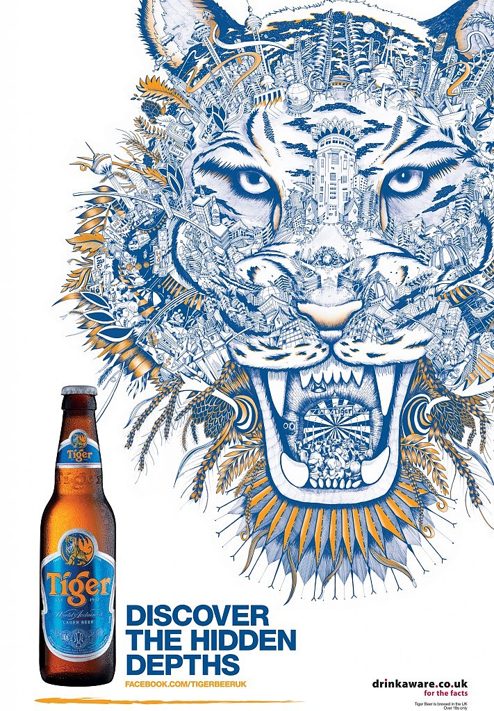 艺峰国际艺术家GWAW为著名啤酒品牌Tiger Beer设计（图ZMTk1NDM2MTky） - 宣传物料 - 站酷设计师AG艺峰国际原创素材 - 站酷ZCOOL