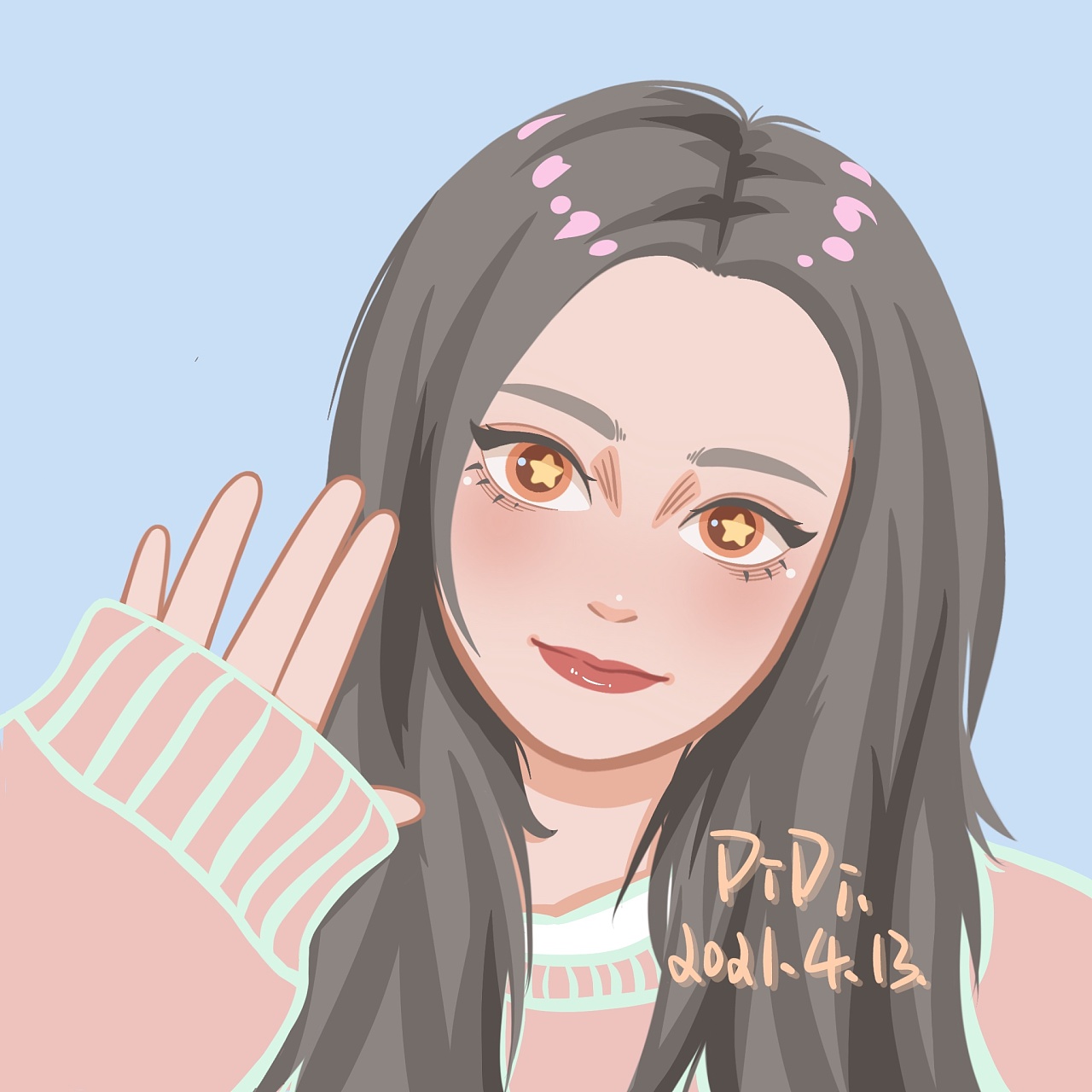 厚涂,平涂卡通头像