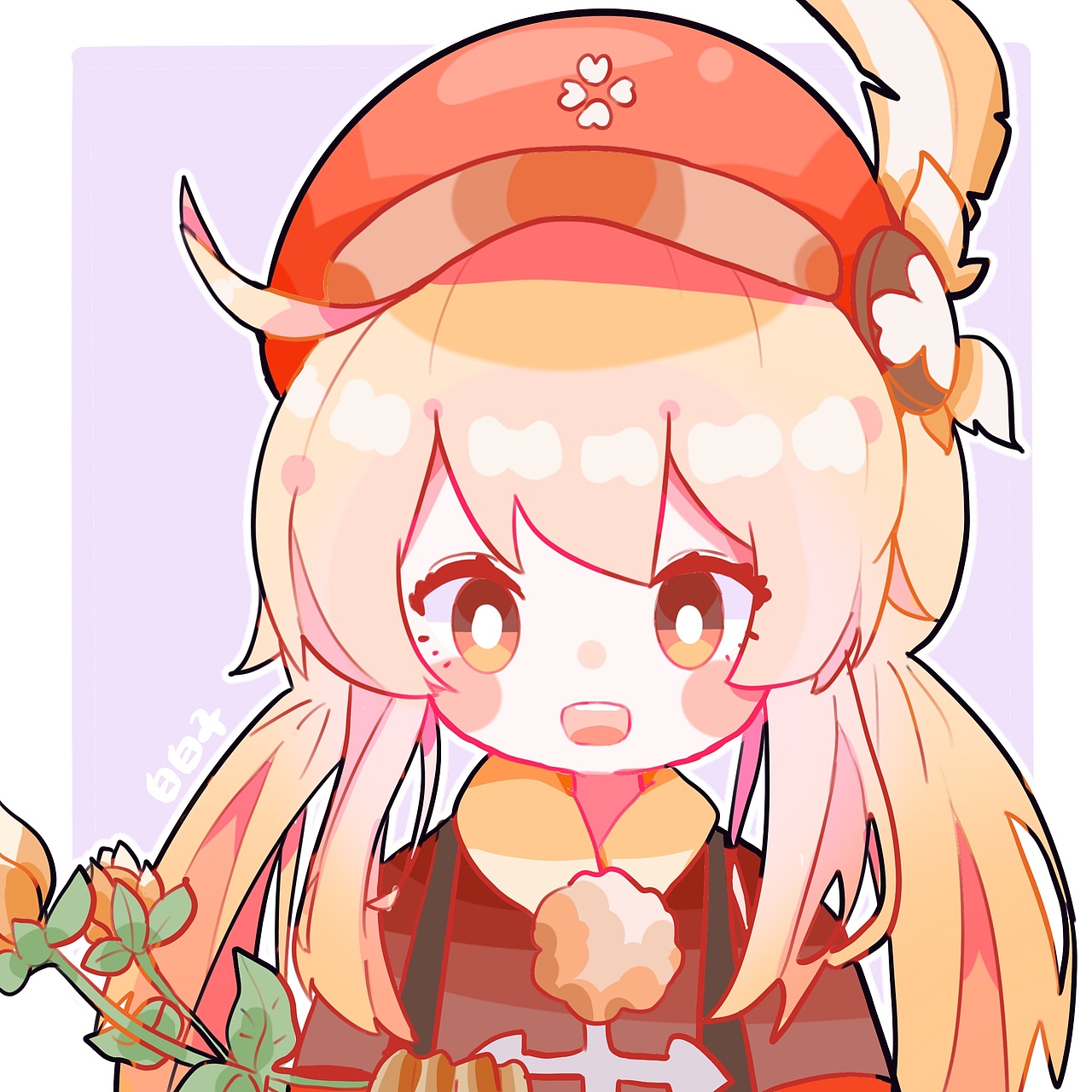 分享收藏原神画的手账贴纸刻晴头像自设小樱作品信息创作时间2021/05