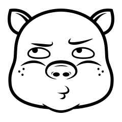 猪表情符号图案可复制图片