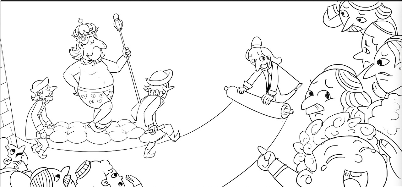 皇帝的新装（图ZMjYzNDg4MTU2） - 商业插画 - 站酷设计师蓝姆先生原创素材 - 站酷ZCOOL