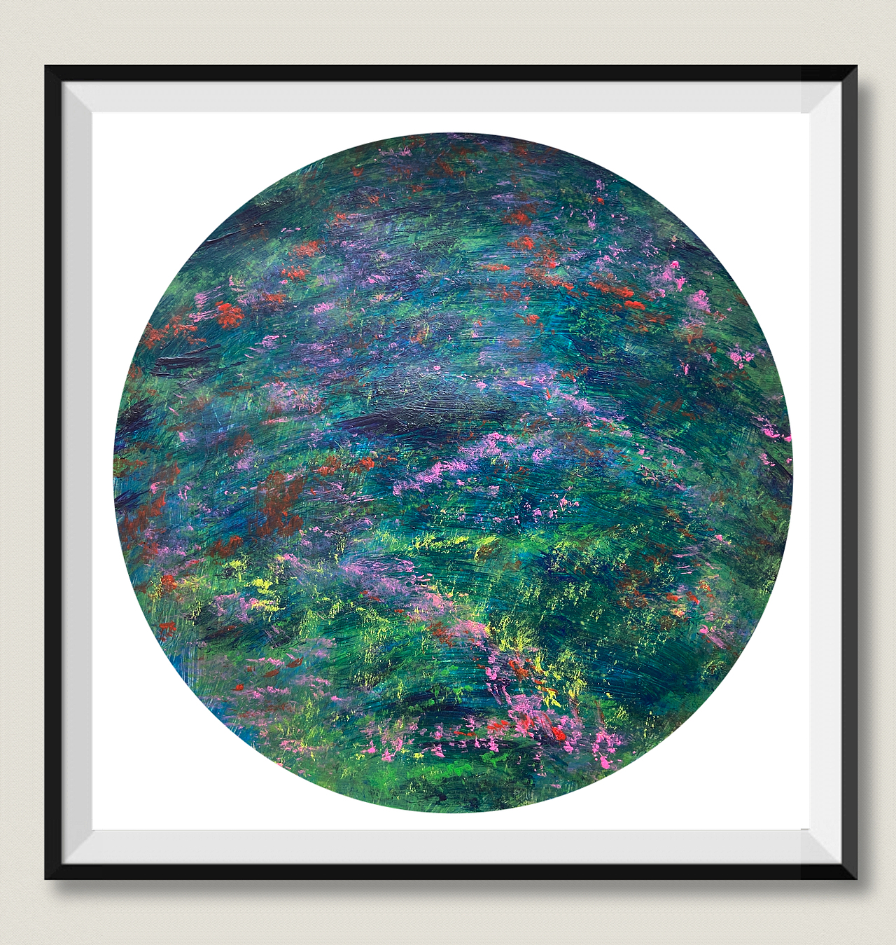 刘勇良绘画作品“春满山野”及局部