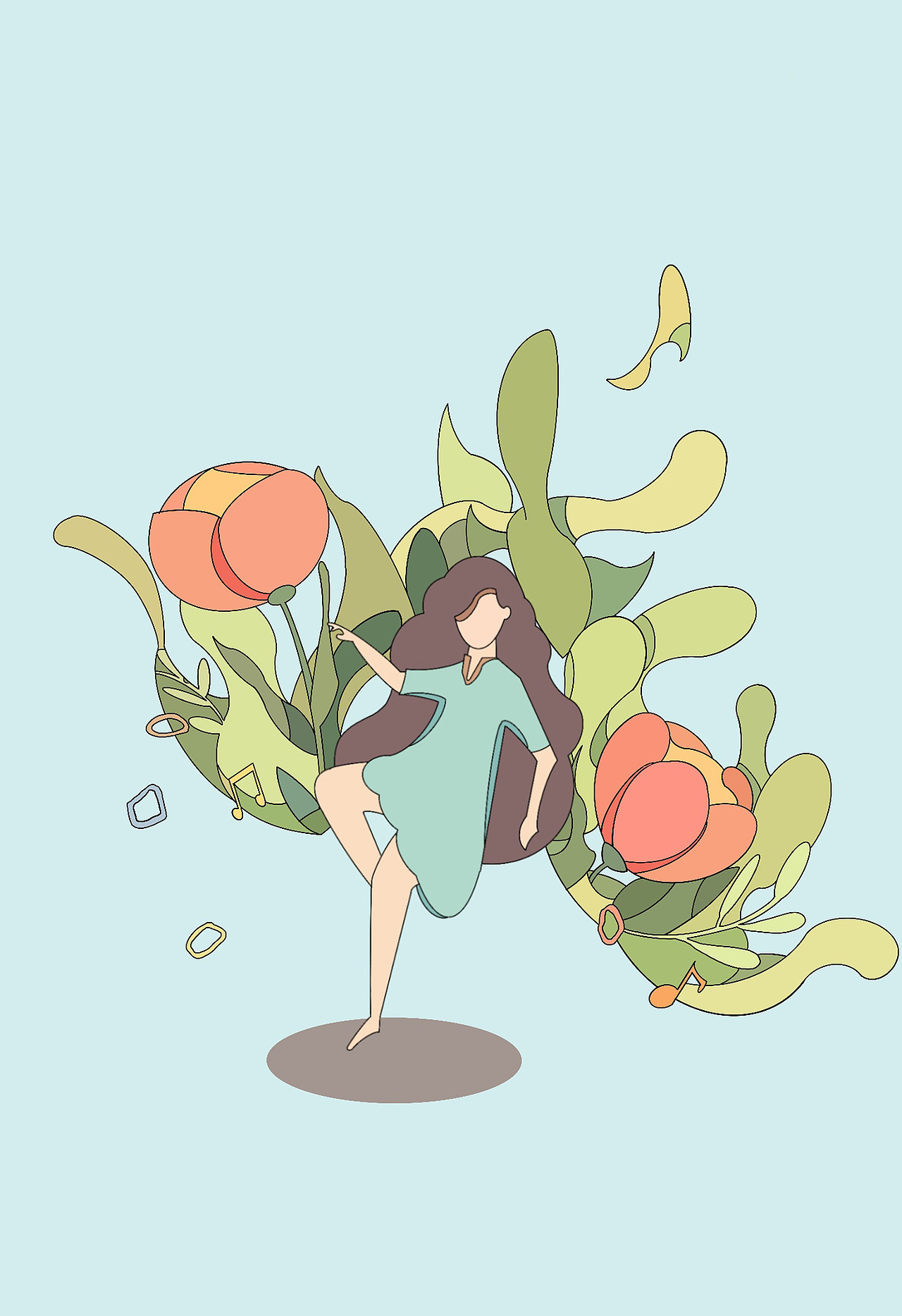百草园到三味书屋（图ZMjU2NjM4ODY4） - 新锐潮流插画 - 站酷设计师袋鼠先生007原创素材 - 站酷ZCOOL