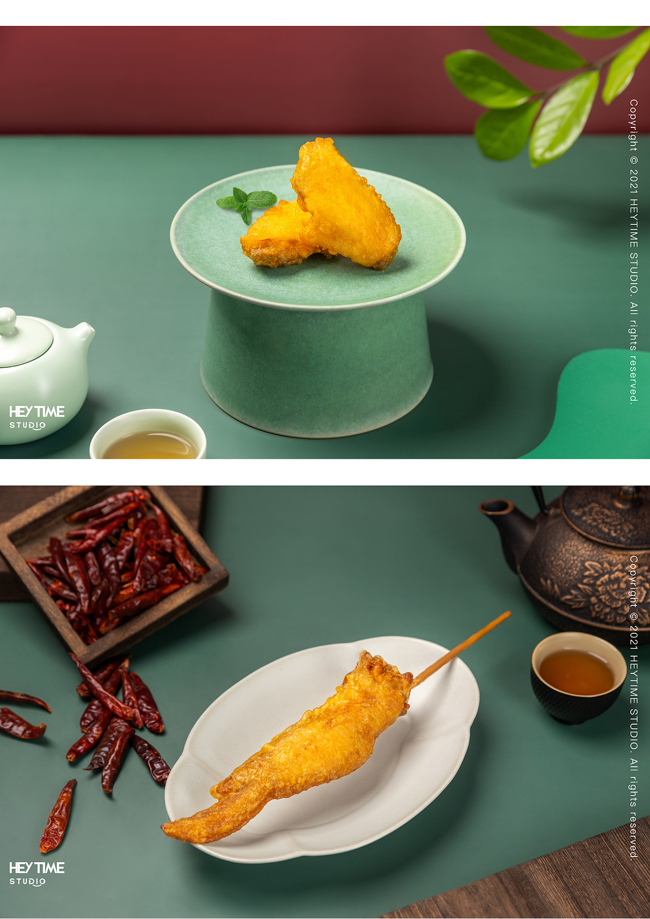 HEYTIME|美食摄影-唐门新中式风格炸鸡小吃拍摄