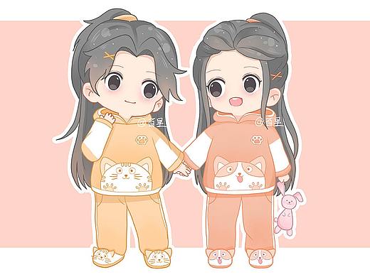 山河令Q版同人-溫客行周子舒2（個人主頁-ZNTQwNjUyNzI=） - 創(chuàng)作習(xí)作 - 站酷設(shè)計師喵嗚星河計劃原創(chuàng)素材 - 站酷ZCOOL