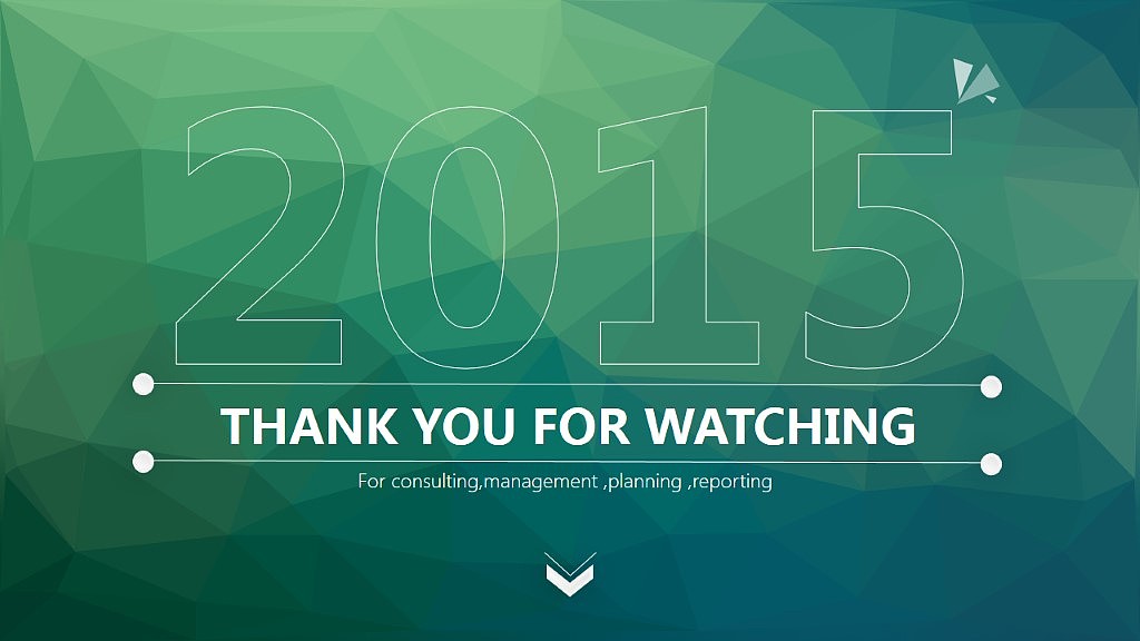 宅寂系列:动态微立体LOW POLY低面多边形PPT模板