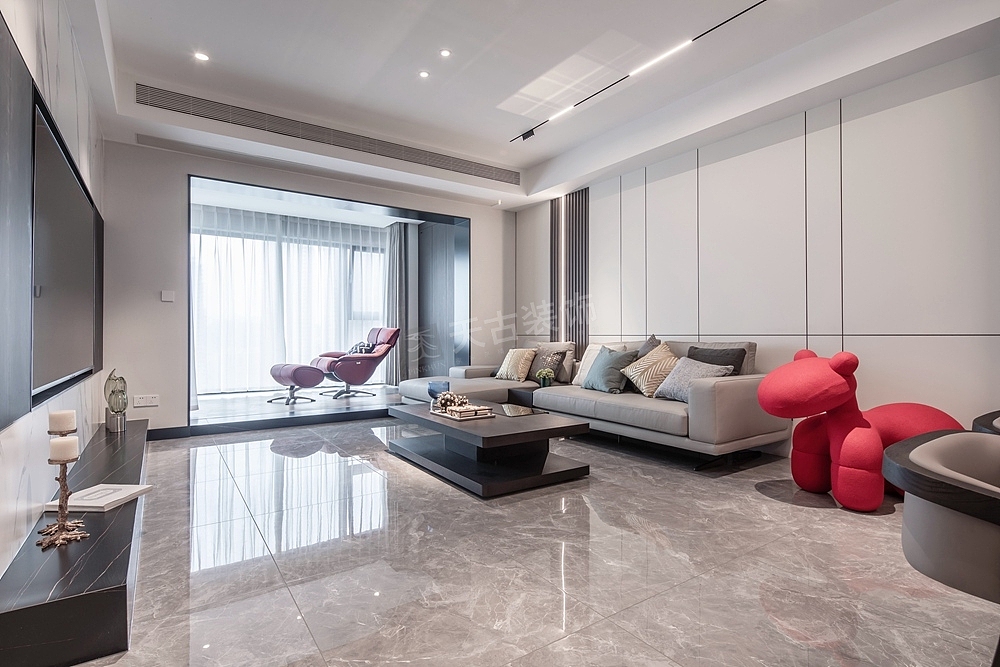 恒大御龙天峰装修完工效果,轻奢风格,天古设计师彭丽