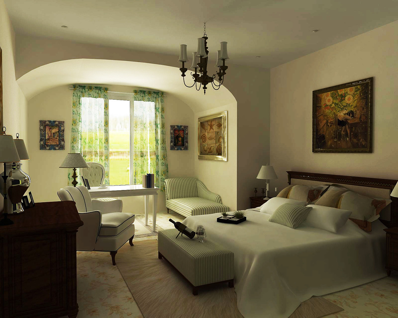 欧式田园风卧室