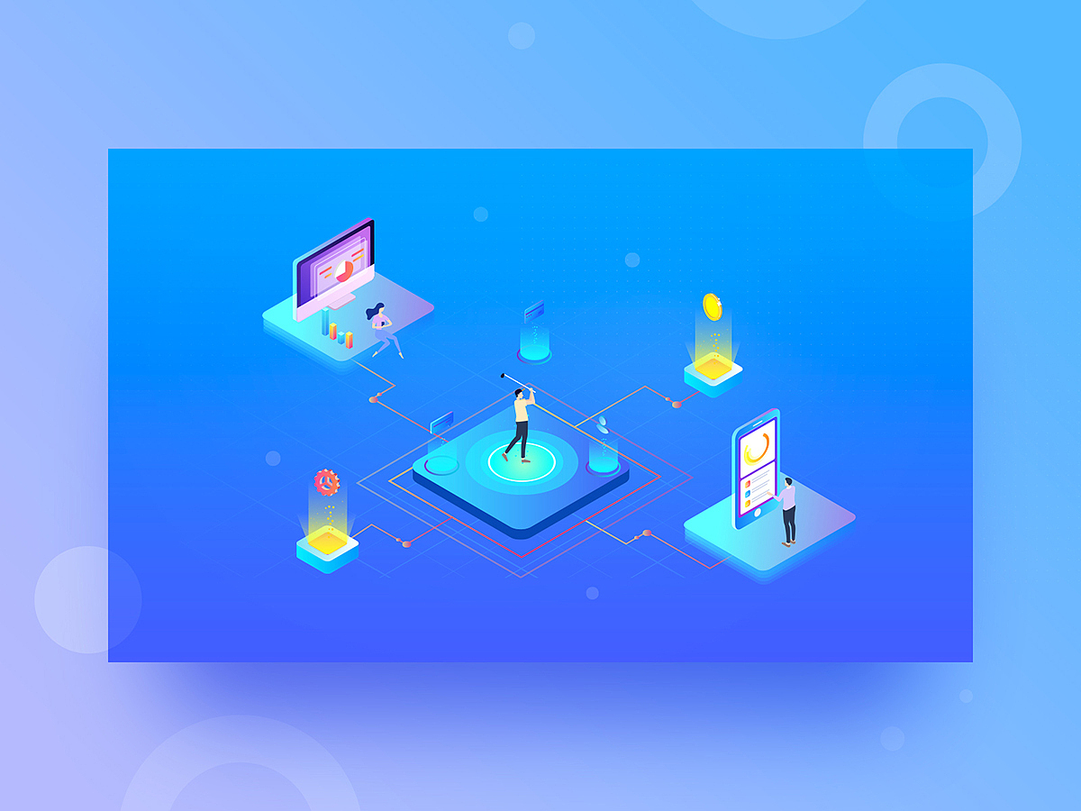 管理系统2.5d配图_yylzf-站酷ZCOOL