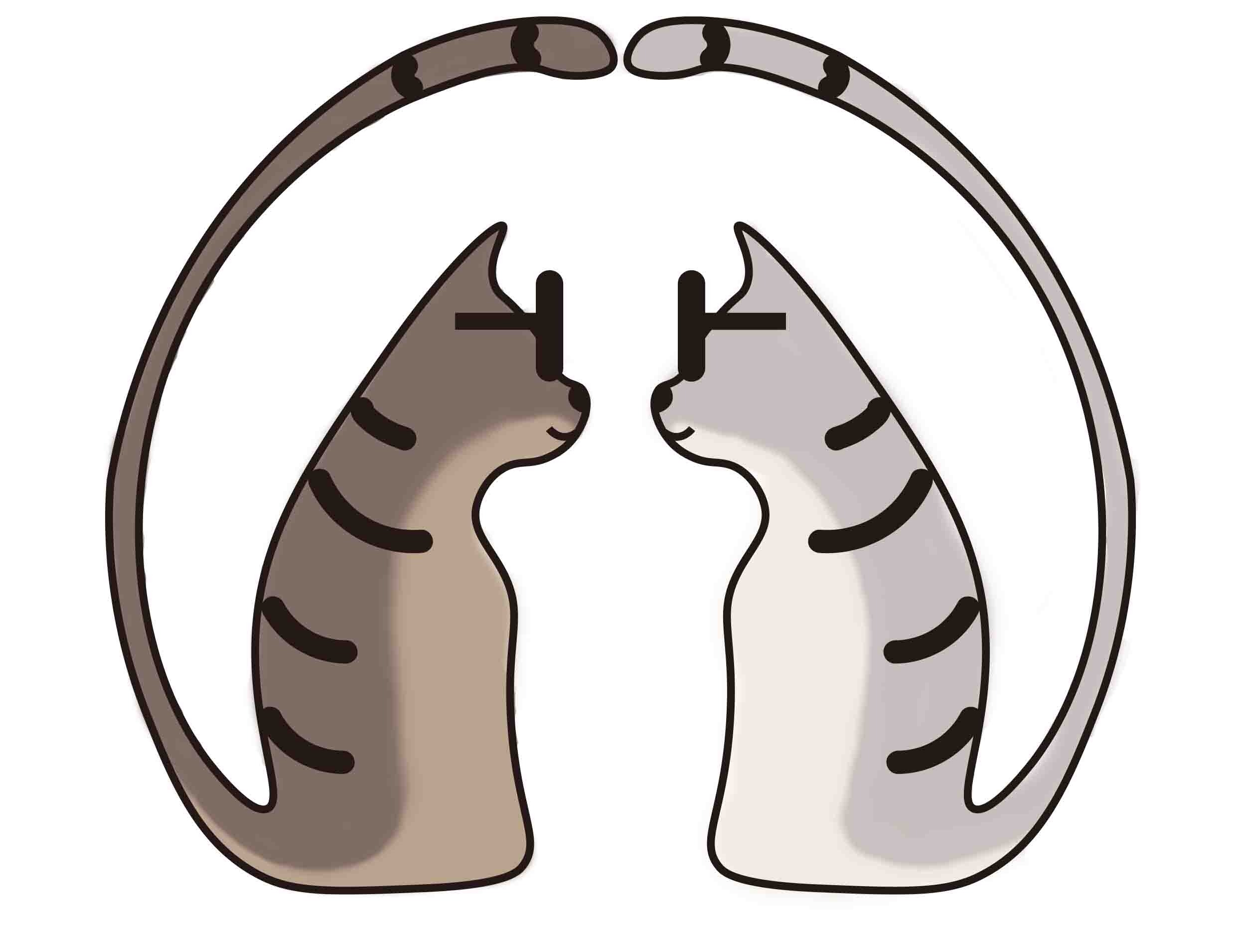 logo设计两只小猫咪