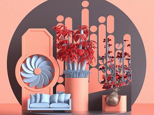 C4D这样的颜色搭配你喜欢吗