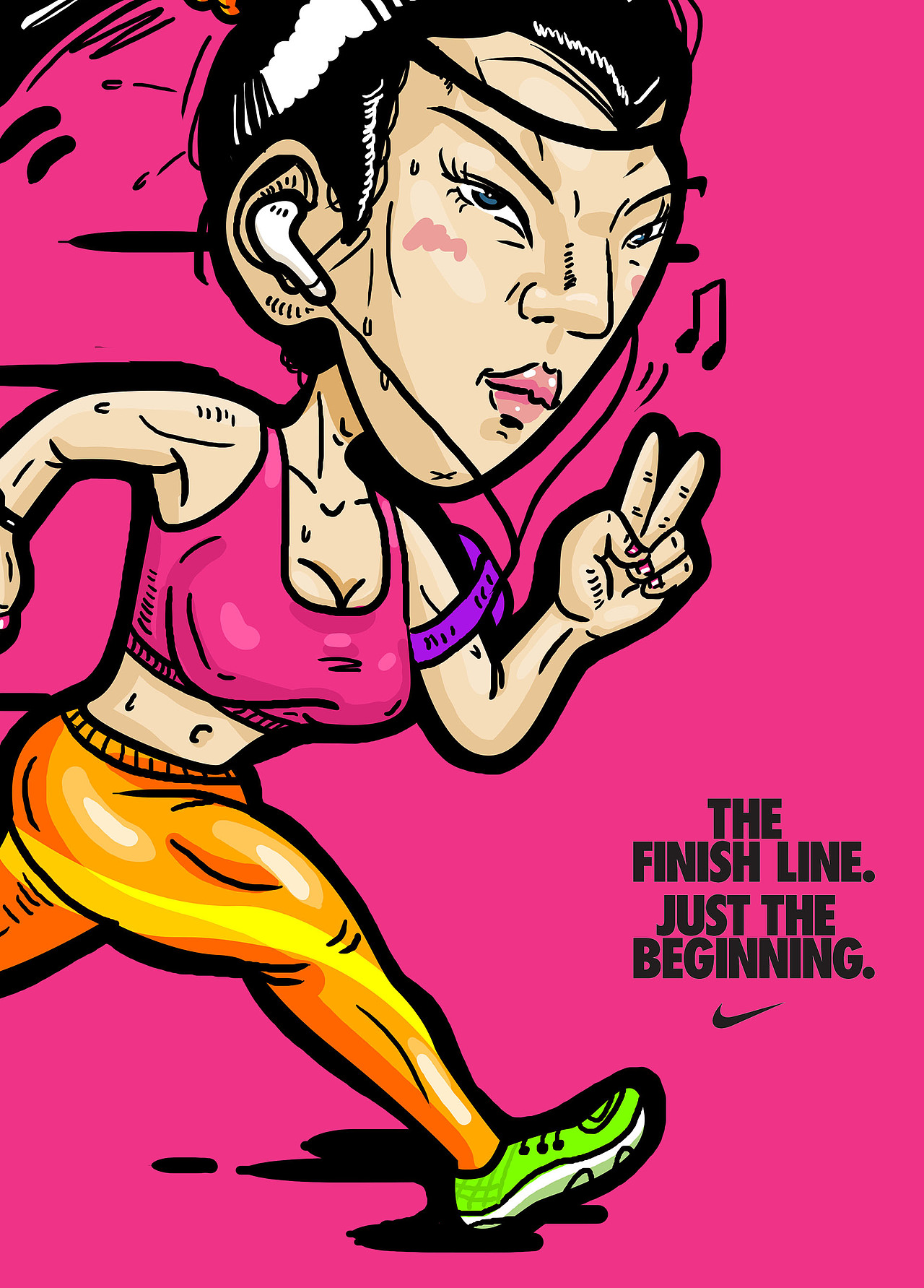 nike running小人物