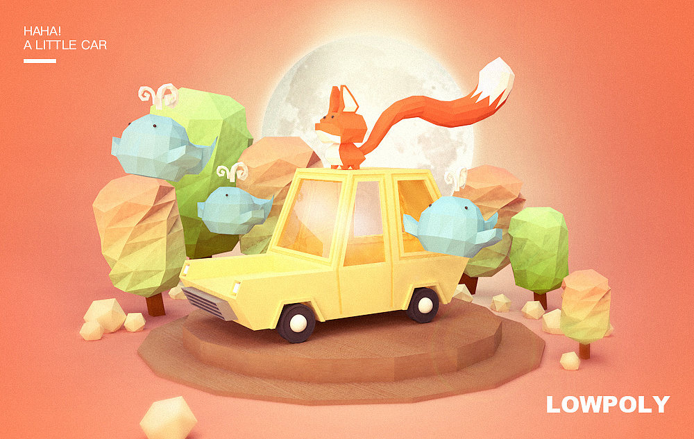 lowpoly练习|平面|海报|scorpion0107 - 临摹作品 - 站酷 (zcool)