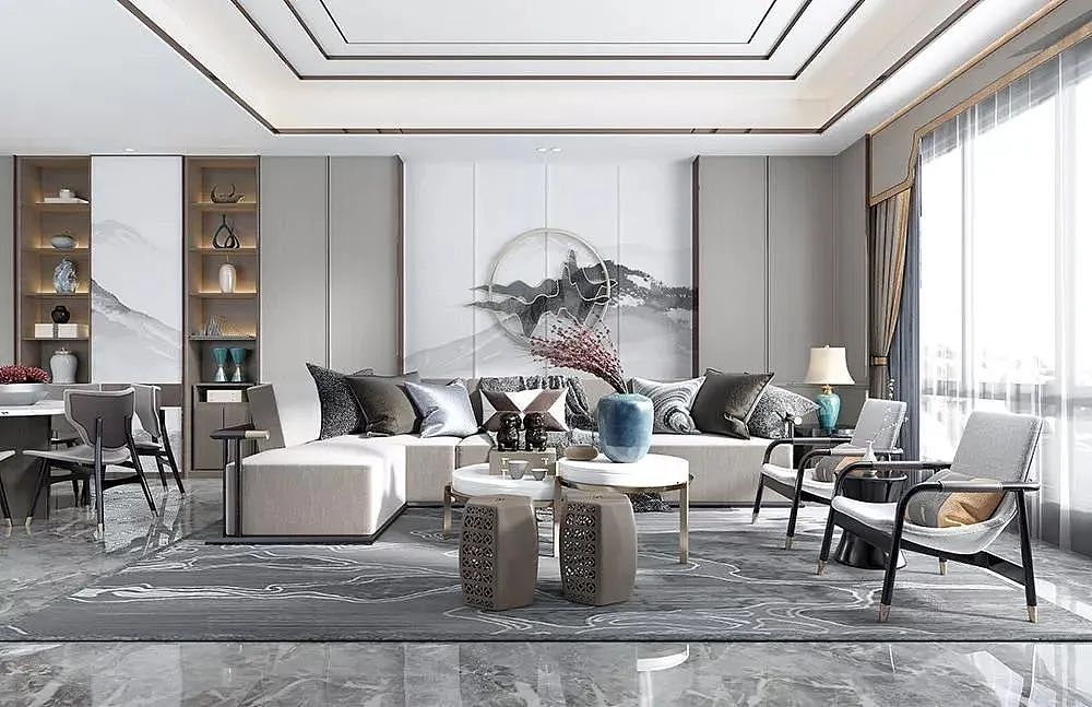 30个中式客厅背景墙设计,国潮青年怎能不PICK