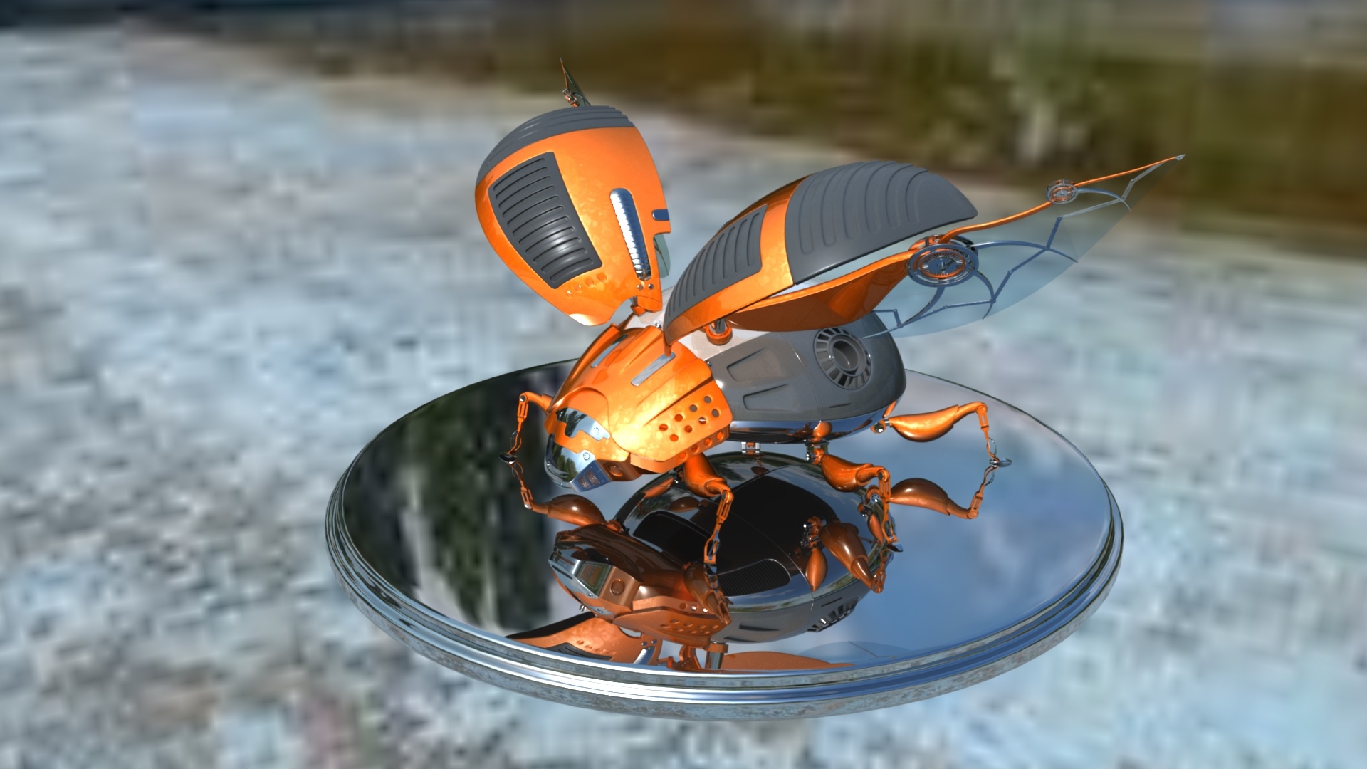 机械瓢虫|三维|动画\/影视|无敌的卡布达 - 原创作