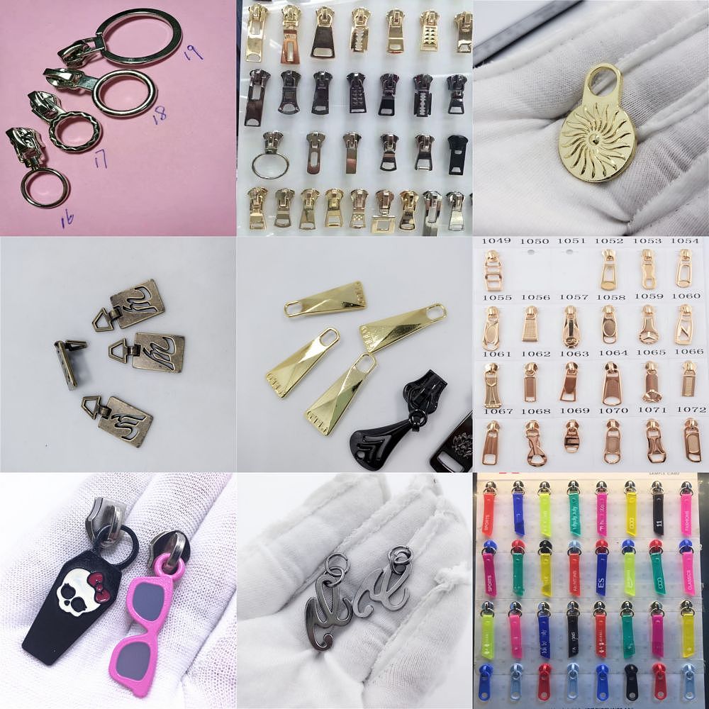 圆圈订做定制合金拉头金属拉链片少女服装辅料拉攀拉牌