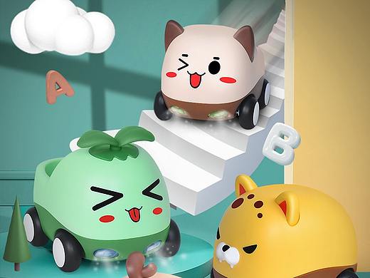 淘宝天猫玩具车灯光车惯性车玩具-详情页电商图