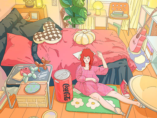 精神内耗（个人主页-ZNjMyNzQ2MTY=） - 艺术插画 - 站酷设计师5A正能量原创素材 - 站酷ZCOOL