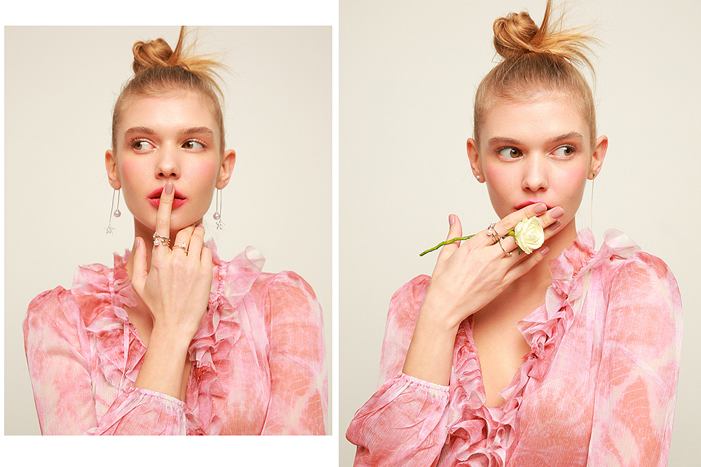 首饰耳环项链饰品模特拍摄外模